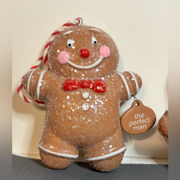 5 Sugared Gingerbreadmen,2 missing the signs in their hands.Excellent Condition - Picture 5 of 8